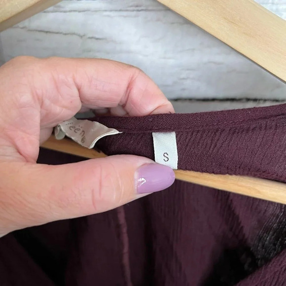 Kleen red purple blouse tank  top size small - Picture 4 of 9